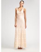 Sue Wong Beaded Lace Gown - Lyst