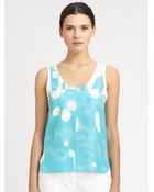 Diane von Furstenberg Ryan Printed Silk Top - Lyst
