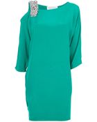 Gianluca Capannolo Embellished Shoulder Dress - Lyst