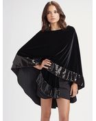 Ilana Wolf Sequin Trim Velvet Cape - Lyst
