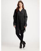 McQ by Alexander McQueen Silk Tunic Dress - Lyst