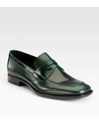 Prada Spazzolato Penny Loafers - Lyst