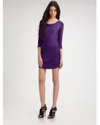 Theory Lavia Ruched Cowlneck Dress - Lyst