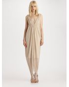 Alice + Olivia Pleated Maxi Dress - Lyst