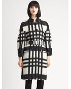 Burberry Prorsum Oversized Check Coat - Lyst