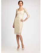 Dolce & Gabbana Floral Lace Threequarter Sleeve Dress - Lyst