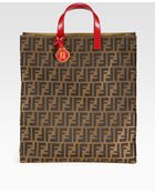 Fendi Chef Zucca Jacquard Shopping Tote - Lyst