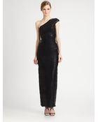 Hervé Léger Asymmetrical Bandage Gown - Lyst