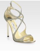 Jimmy Choo Lance Lam233 Glitter Sandals - Lyst