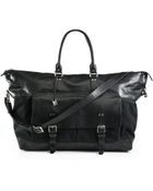 John Varvatos Mixed Media Duffle Bag - Lyst