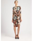 Rachel Roy Landscape Printed Wrap Dress - Lyst