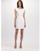 BCBGMAXAZRIA Stretch Cotton Shift Dress - Lyst