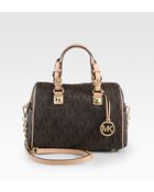 MICHAEL Michael Kors Logopatterned Top Handle Bag - Lyst