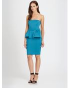 Torn Camilla Strapless Scuba Jersey Peplum Dress - Lyst
