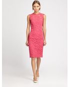 Valentino Tonal Lace Dress - Lyst