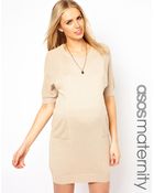 Asos Maternity Exclusive Knitted Cocoon Jumper Dress - Lyst