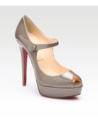 Christian Louboutin Bana 140 Patent Mary Jane Pumps - Lyst