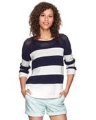 Gap Basketweave Striped Sweater - Lyst