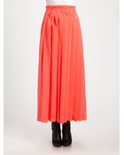 Cacharel Long Pleated Skirt - Lyst