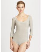 Donna Karan New York Scoopneck Bodysuit - Lyst