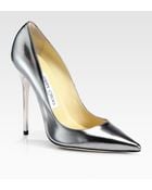 Jimmy Choo Anouk Metallic Leather Pumps - Lyst