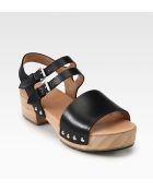 Marc By Marc Jacobs Leather Wooden Clog Sandals - Lyst