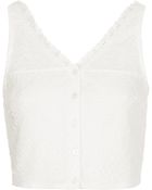 Topshop Lace Crop Top - Lyst