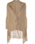 Valentino Lace-Trimmed Wool-Blend Cardigan - Lyst