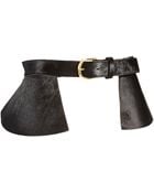 Ganni Asos Leather Peplum Skirt Waist Belt - Lyst