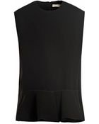 Balenciaga Ruffle Detail Crepe Top - Lyst