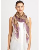 McQ by Alexander McQueen Silk Print Scarf - Lyst