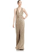 Versace Sleeveless Beaded Gown - Lyst