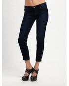 7 For All Mankind Corduroy Skinny Cropped Jeans - Lyst