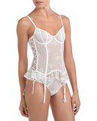 Betsey Johnson Unlined Floral Tulle Bra Garter Slip - Lyst