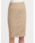 Burberry Lace Pencil Skirt - Lyst