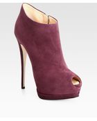 Giuseppe Zanotti Suede Platform Ankle Boots - Lyst