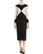 L'Wren Scott Floral Lace Colorblocked Dress - Lyst