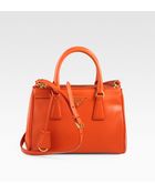 Prada Saffiano Lux Small Double-Zip Tote Bag - Lyst