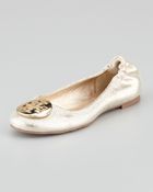 Tory Burch Reva Vintage Metallic Ballet Flat - Lyst