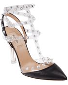 Valentino Transparent Rockstud Sandal - Lyst
