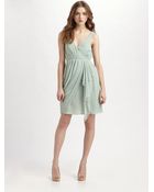 Alice + Olivia Fauxwrap Drape Dress - Lyst