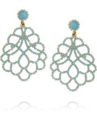 Kenneth Jay Lane Goldplated Crystal Clip Earrings - Lyst