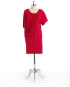 Nicole Miller One Sleeve Draped Dress - Lyst