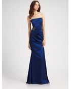 David Meister Strapless Gown - Lyst