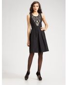 Oscar de la Renta Silk Faille Dress - Lyst