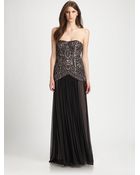 Sue Wong Strapless Gown - Lyst