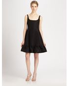 Oscar de la Renta Silk Faille Bow Dress - Lyst