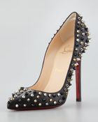 Christian Louboutin Pigalle Spikes Red Sole Pump - Lyst