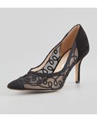 Oscar de la Renta Artha Swirl Mesh Pointtoe Pump - Lyst