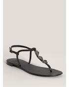 Ash Marcel Crystal embedded Skull Sandals - Lyst